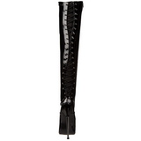 Lak 16 cm DAGGER-3060 overknee laarzen met stiletto hak