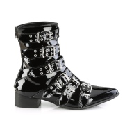 Lak WARLOCK-70 boots met puntneus - heren winklepicker boots 6 gespen