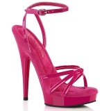 Lak pink hakken 15 cm SULTRY-638 fabulicious sandalen hoge hakken