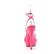 Lak pink hakken 15 cm SULTRY-638 fabulicious sandalen hoge hakken