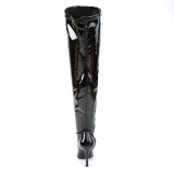 Lakleer 10 cm stretch wijde schacht overknee laarzen brede schacht