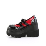 Lakleer 11,5 cm SHAKER-27 demoniacult alternatief plateau schoenen zwart