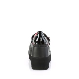 Lakleer 11,5 cm SHAKER-27 demoniacult alternatief plateau schoenen zwart