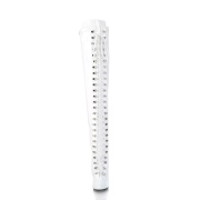 Lakleer 13 cm SEDUCE-3024 Witte overknee laarzen met veters