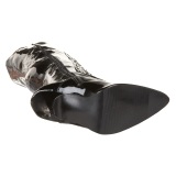 Lakleer 13 cm SEDUCE-3024 Zwarte overknee laarzen voor mannen