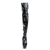 Lakleer 15 cm DELIGHT-3011 Pleaser Overknee Laarzen