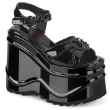 Lakleer 15 cm DemoniaCult WAVE-09 lolita plateau wedge sandalen sleehak