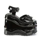 Lakleer 15 cm DemoniaCult WAVE-09 lolita plateau wedge sandalen sleehak