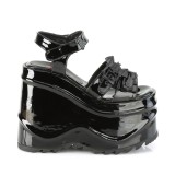 Lakleer 15 cm DemoniaCult WAVE-13 lolita plateau wedge sandalen sleehak