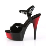 Lakleer 15 cm Pleaser DELIGHT-609BR sandalen met naaldhak