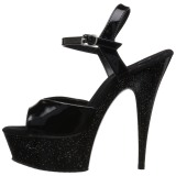 Lakleer 15 cm Pleaser DELIGHT-609MG glitter schoenen met hakken