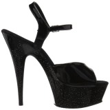 Lakleer 15 cm Pleaser DELIGHT-609MG glitter schoenen met hakken