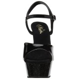 Lakleer 15 cm Pleaser DELIGHT-609MG glitter schoenen met hakken