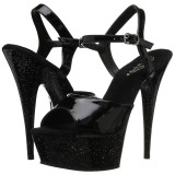 Lakleer 15 cm Pleaser DELIGHT-609MG glitter schoenen met hakken
