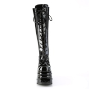 Lakleer 15 cm WAVE-200 demonia laarzen met sleehak