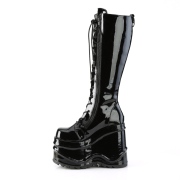 Lakleer 15 cm WAVE-200 demonia laarzen met sleehak