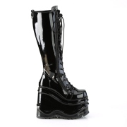 Lakleer 15 cm WAVE-200 demonia laarzen met sleehak