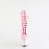Lakleer 18 cm ADORE-1020 pleaser enkellaarzen met witte zolen
