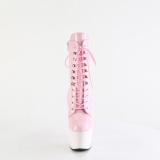 Lakleer 18 cm ADORE-1020 pleaser enkellaarzen met witte zolen