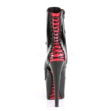 Lakleer 18 cm ADORE-1020FH dames enkellaarsjes met corset plateau