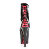 Lakleer 18 cm ADORE-1020FH dames enkellaarsjes met corset plateau