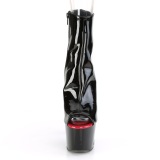 Lakleer 18 cm ADORE-1025 pleaser enkellaarsjes met corset plateau