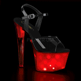 Lakleer 18 cm DISCOLITE-709 LED gloeilamp stripper sandalen paaldans schoenen
