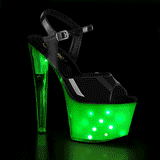 Lakleer 18 cm ILLUMINATOR-709 LED gloeilamp stripper sandalen paaldans schoenen