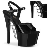 Lakleer 18 cm KNUCKS-709 pleaser hoge hakken met plateau