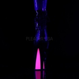Lakleer 18 cm SKY-1018TT pleaser enkellaarzen met neon zolen