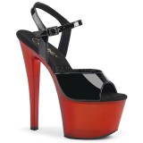 Lakleer 18 cm SKY-309T pleaser sandalen met plateau