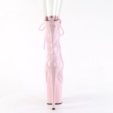 Lakleer 19 cm ENCHANT-1041 roze open teen enkellaarsjes met hakken
