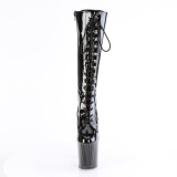 Lakleer 19 cm ENCHANT-2023 dames veterlaarzen met hakken extrem