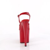 Lakleer 19 cm ENCHANT-709 rode pleaser schoenen met hoge hakken