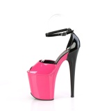 Lakleer 20 cm FLAMINGO-868 pink pleaser schoenen met hoge hakken