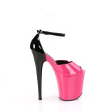 Lakleer 20 cm FLAMINGO-868 pink pleaser schoenen met hoge hakken