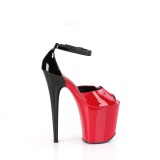 Lakleer 20 cm FLAMINGO-868 rode pleaser schoenen met hoge hakken