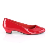 Lakleer 3 cm GWEN-01 pumps voor mannen en drag queens in rood