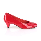 Lakleer 6 cm FEFE-01 pumps voor mannen en drag queens in rood