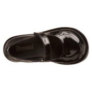 Lakleer 8,5 cm DemoniaCult DOLLIE-01 Zwarte gothic mary jane pumps