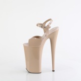 Lakleer beige 25,5 cm BEYOND-009 super hoge hakken - extreem high heels plateau