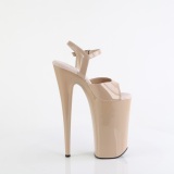 Lakleer beige 25,5 cm BEYOND-009 super hoge hakken - extreem high heels plateau