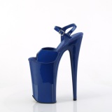 Lakleer blauwe 25,5 cm BEYOND-009 super hoge hakken - extreem high heels plateau