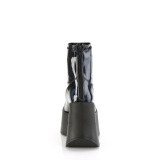 Lakleer emo 11,5 cm DYNAMITE-100 demoniacult sleehakken boots met plateau zwart
