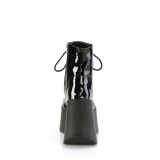 Lakleer emo 13 cm DYNAMITE-106 demoniacult sleehakken boots met plateau zwart