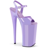 Lakleer paarse 25,5 cm BEYOND-009 super hoge hakken - extreem high heels plateau