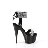 Lakleer strass 18 cm ADORE-770 pleaser hoge hakken met enkel manchet