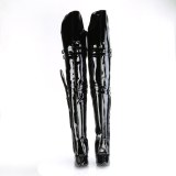 Lakleren 13 cm SEDUCE-3080 overknee laklaarzen high heels met gesp