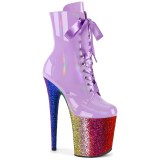 Lavendel 20 cm FLAMINGO-1020HG glitter exotic hakken - pole dance enkellaarsjes