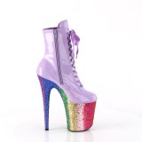 Lavendel 20 cm FLAMINGO-1020HG glitter exotic hakken - pole dance enkellaarsjes